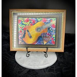 Vintage iridescent guitar framed photo